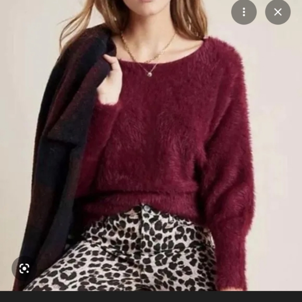 Anthropologie Eyelash Ember Dolman Sleeve Sweater